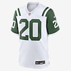 Jersey de fútbol americano Nike de la NFL Game para hombre Breece Hall New York Jets - Blanco