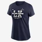 Playera Nike de la NFL para mujer Seattle Seahawks Super Bowl LX Champions Sacrifice - Azul marino universitario