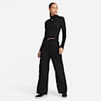 Nike Sportswear Essential Women's Ribbed Mock-Neck Long-Sleeve Top