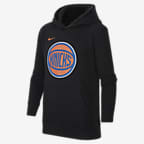 New York Knicks Club Fleece Big Kids' Nike NBA Pullover Hoodie - Black