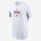 Alabama 2-Hit Stacked Men's Nike College T-Shirt - White