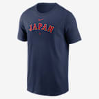 Japan National Baseball Team 2026 World Baseball Classic Wordmark Men's Nike T-Shirt - Navy