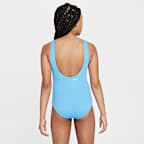 Traje de baño de una pieza con diseño de espalda en U para niñas talla grande Nike Swim
