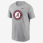 Alabama Crimson Tide Primetime Evergreen Alternate Logo Men's Nike College T-Shirt - Grey Heather