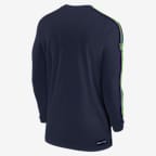 Playera de manga larga Nike Dri-FIT de la NFL para hombre Seattle Seahawks Sideline Coach