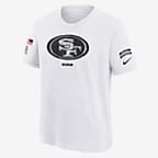 San Francisco 49ers Salute to Service Primary Edge Legend Big Kids' Nike Dri-FIT NFL T-Shirt - White