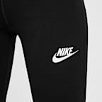 Utsvängda leggings Nike Sportswear Classic med hög midja för tjejer