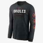 Baltimore Orioles Repeater Men's Nike MLB Long-Sleeve T-Shirt - Black