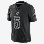 NFL Los Angeles Rams RFLCTV (Jalen Ramsey) Men's Fashion Football Jersey - Black