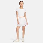 Nike One Fitted 女款 Dri-FIT 短袖短版上衣