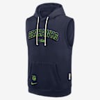 Seattle Seahawks Sideline Men's Nike Dri-FIT NFL Sleeveless Pullover Hoodie