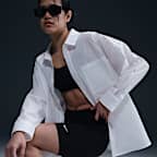 Nike Sportswear Chill Poplin Camisa de manga larga holgada con botones para mujer