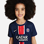 Tredelat fotbollsställ Paris Saint-Germain 2024/25 Stadium (hemmaställ) Nike Replica för barn