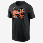 Playera Nike de la MLB para hombre San Francisco Giants Cooperstown Retro - Negro