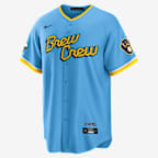 MLB Milwaukee Brewers City Connect Men's Replica Baseball Jersey