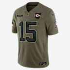 Patrick Mahomes Kansas City Chiefs Salute to Service Men's Nike Dri-FIT NFL Limited Jersey - Olive
