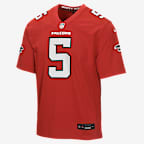 Drake London Atlanta Falcons Big Kids' Game Jersey - Red