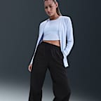 Pants de tiro alto con dobladillo abierto holgados para mujer Nike Sportswear Chill Poplin