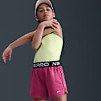 Shorts Dri-FIT para niña talla grande Nike Pro Fleece