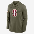 Stanford 2025 Military Appreciation Men's Nike Dri-FIT College Long-Sleeve Hooded Top