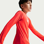 Playera de manga larga Dri-FIT UV para niño talla grande Nike Swim Hydroguard Essential