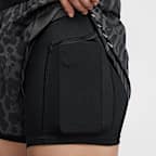 Nike Swift Women's Dri-FIT Mid-Rise 2-in-1 Printed Running Shorts