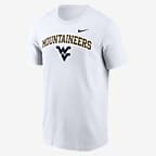 Men's Nike College T-Shirt West Virginia Mountaineers Blitz - White