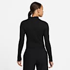 Nike Sportswear Essential Women's Ribbed Mock-Neck Long-Sleeve Top