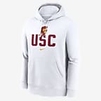 USC Trojans Primetime Club Campus Men's Nike College Pullover Hoodie - White