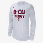 Playera de manga larga universitaria Nike para hombre Bethune-Cookman - Blanco