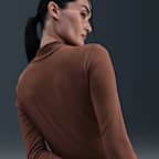 ナイキ スポーツウェア チル ニット ウィメンズ スリム ロングスリーブ モックネック Tシャツ