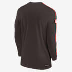 Playera de manga larga Nike Dri-FIT de la NFL para hombre Cleveland Browns Sideline Coach