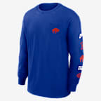 Playera de manga larga Nike de la NFL para hombre Buffalo Bills Rewind Max90 Pocket