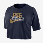 Paris Saint-Germain Women's Nike Dri-FIT Soccer Cropped T-Shirt - Navy