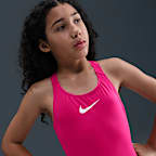 Traje de baño de una pieza con espalda deportiva para niña talla grande Nike Swim Effortless Essential