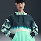 Sudadera con gorro sin cierre oversized estampada para mujer Nike Sportswear Phoenix Fleece x NorBlack NorWhite