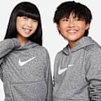 Sudadera con gorro sin cierre Therma-FIT para niños grandes Nike Multi+