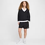Nike Sportswear Essential Women's Loose UV Woven Long-Sleeve V-Neck Top