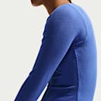 Playera de manga larga de tela de canalé ajustada para mujer Nike Sportswear Chill Knit