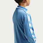 Conjunto de 2 piezas de cierre completo y cinta con logotipos para niños talla pequeña Nike Dri-FIT