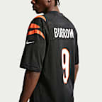 Jersey de fútbol americano Game para hombre NFL Cincinnati Bengals (Joe Burrow)