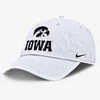 Iowa Sideline Club Gameday Men's Nike College Adjustable Hat - White