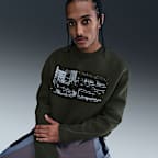 Sudadera de cuello redondo de tejido Fleece con detalles reflejantes para hombre Nike Tech