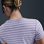 Playera a rayas slim para mujer Nike Sportswear Chill Knit