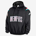 Memphis Grizzlies Hardwood Classics Men's Nike Therma-FIT NBA 1/2-Zip Hoodie