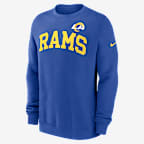 Los Angeles Rams Club Men's Nike NFL Pullover Crew