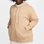 Sudadera con gorro con cierre completo oversized para mujer Nike Sportswear Phoenix Fleece (talla grande)