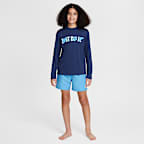 Playera de manga larga Dri-FIT para niño talla grande Nike Swim Hydroguard