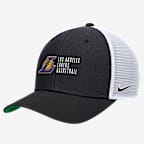 Los Angeles Lakers 2024/25 Rise Icon Edition Nike NBA Trucker Cap - Black