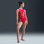 Nike Gymnastics Red Armour Leotard - Red